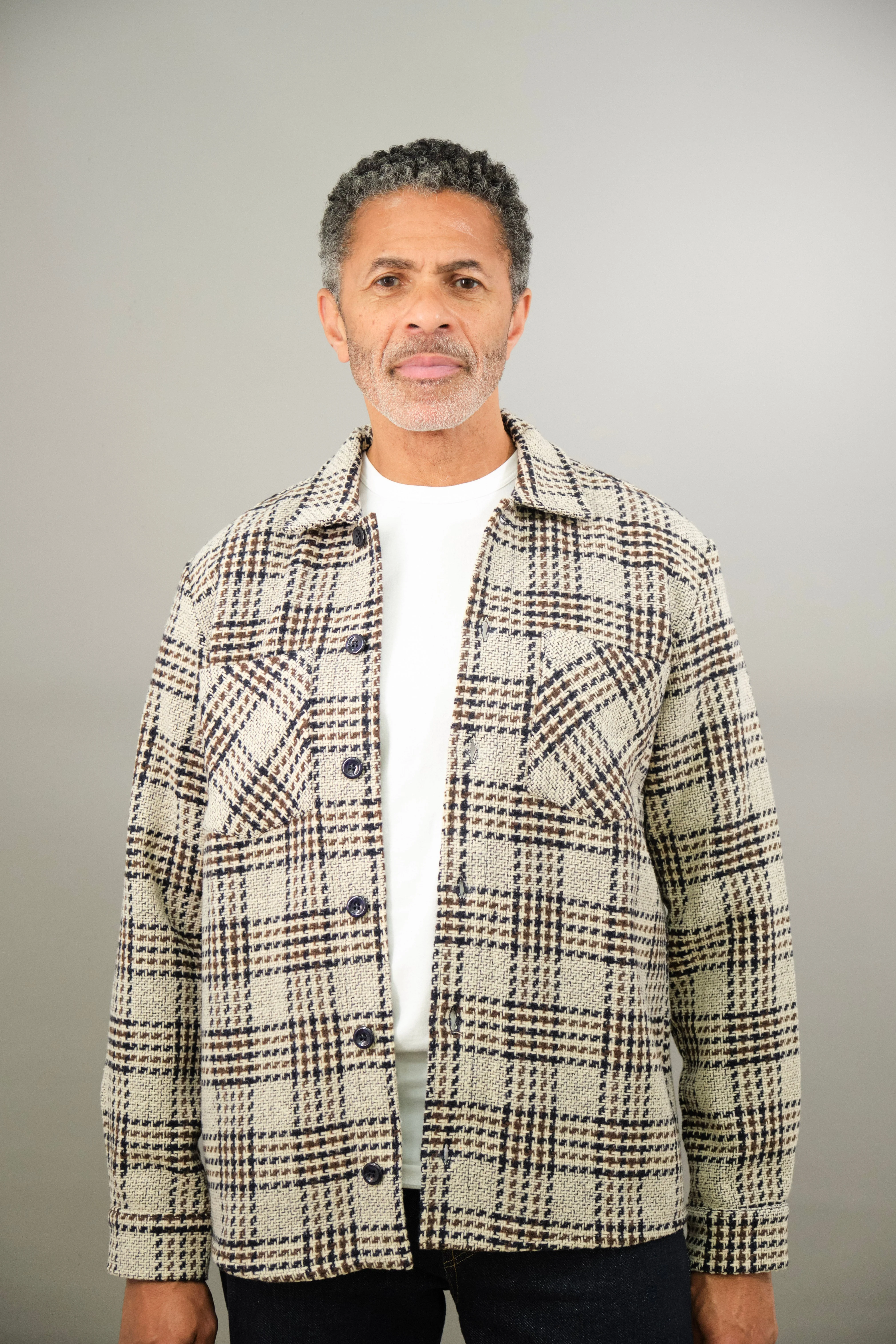 Bart Overshirt - Dogtooth Stone Brown Black - Image 4