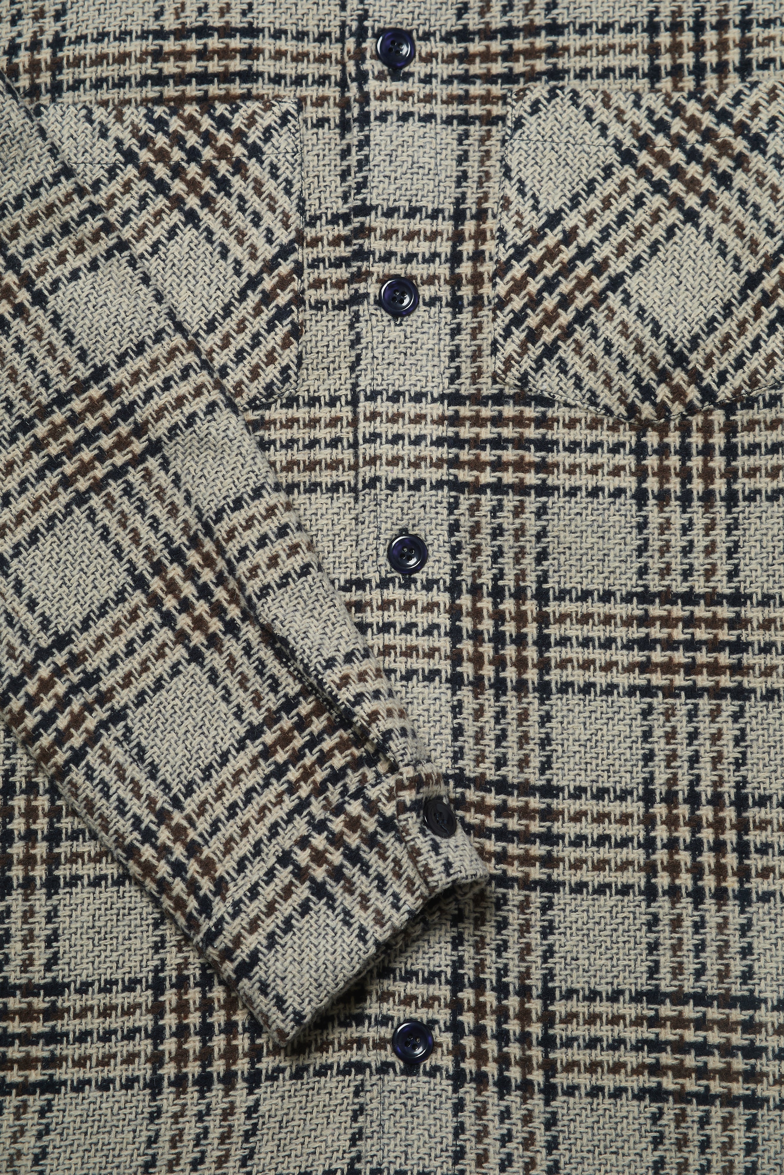 Bart Overshirt - Dogtooth Stone Brown Black - Image 6