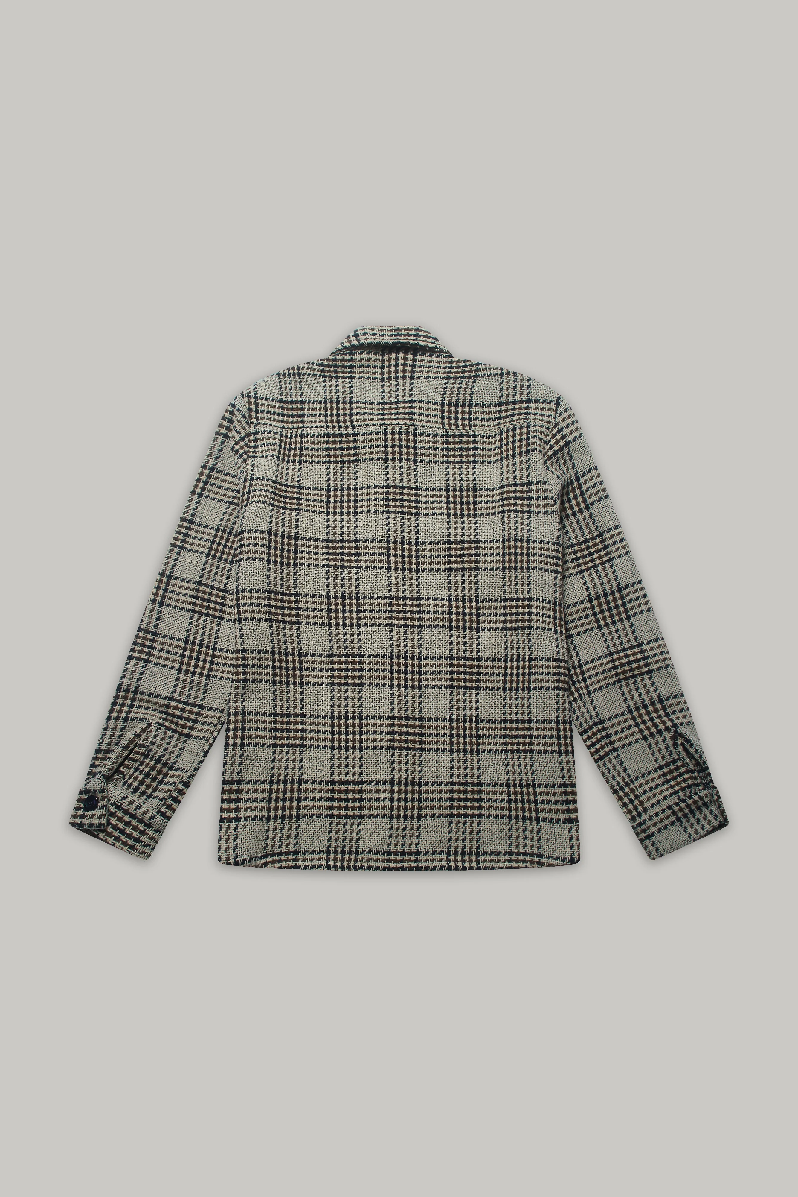 Bart Overshirt - Dogtooth Stone Brown Black - Image 8