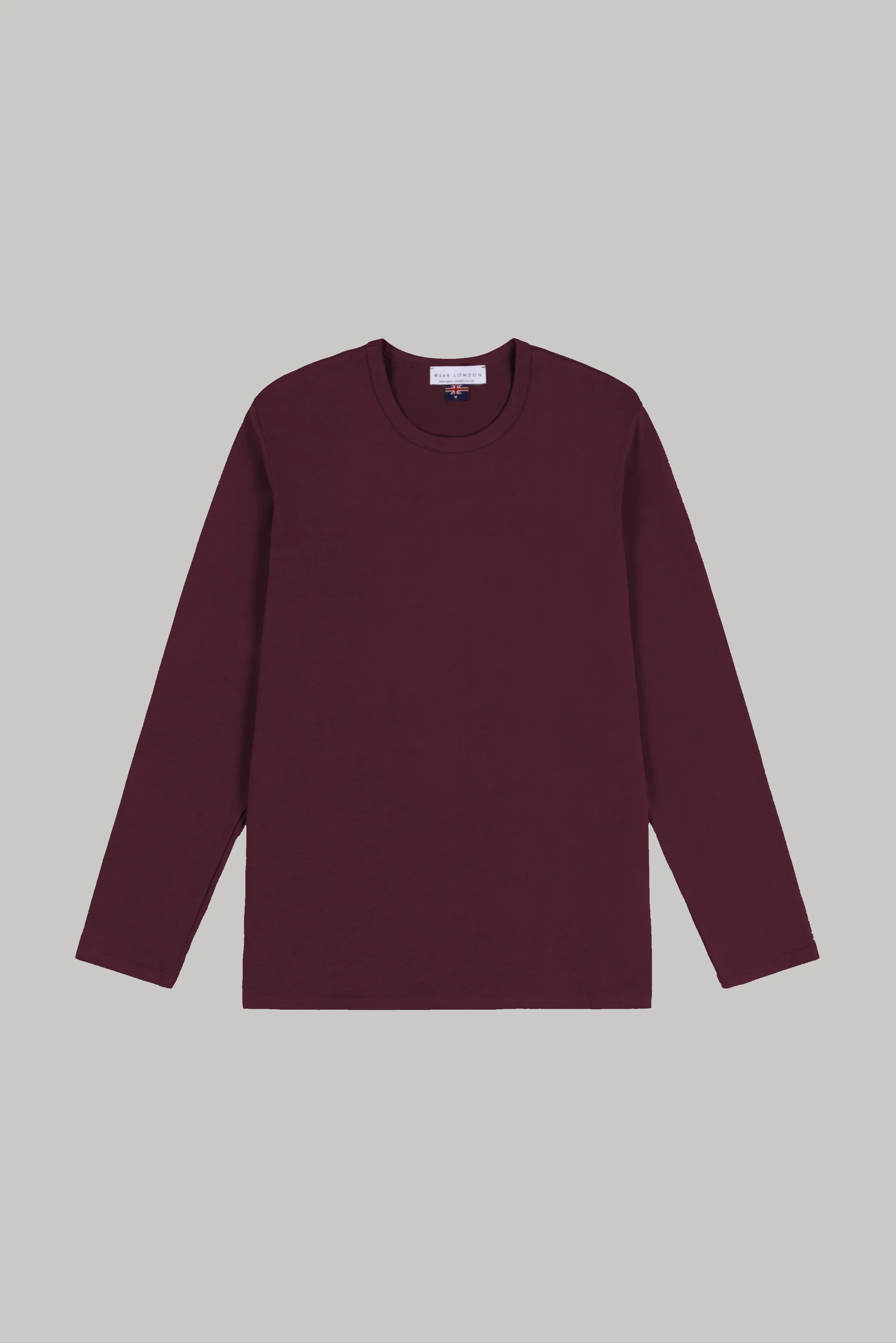 Bevis Long Sleeve Cotton T-shirt - Burgundy - Image 6