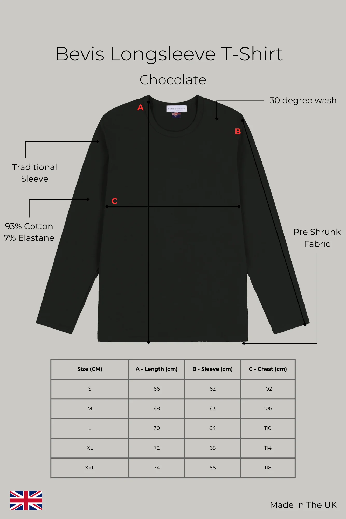 Bevis Long Sleeve Cotton T-shirt - Chocolate - Image 6