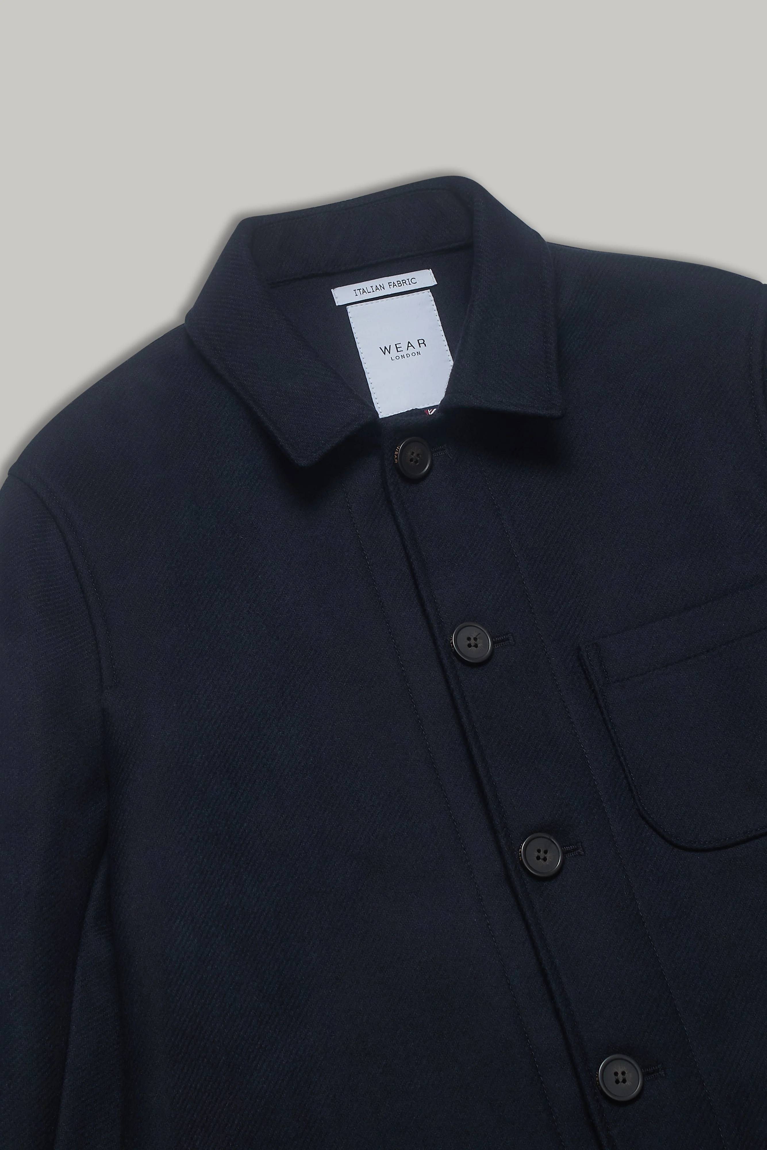 Chiltern Shacket Sleeve Lining - Birbo Twill Navy - Image 4