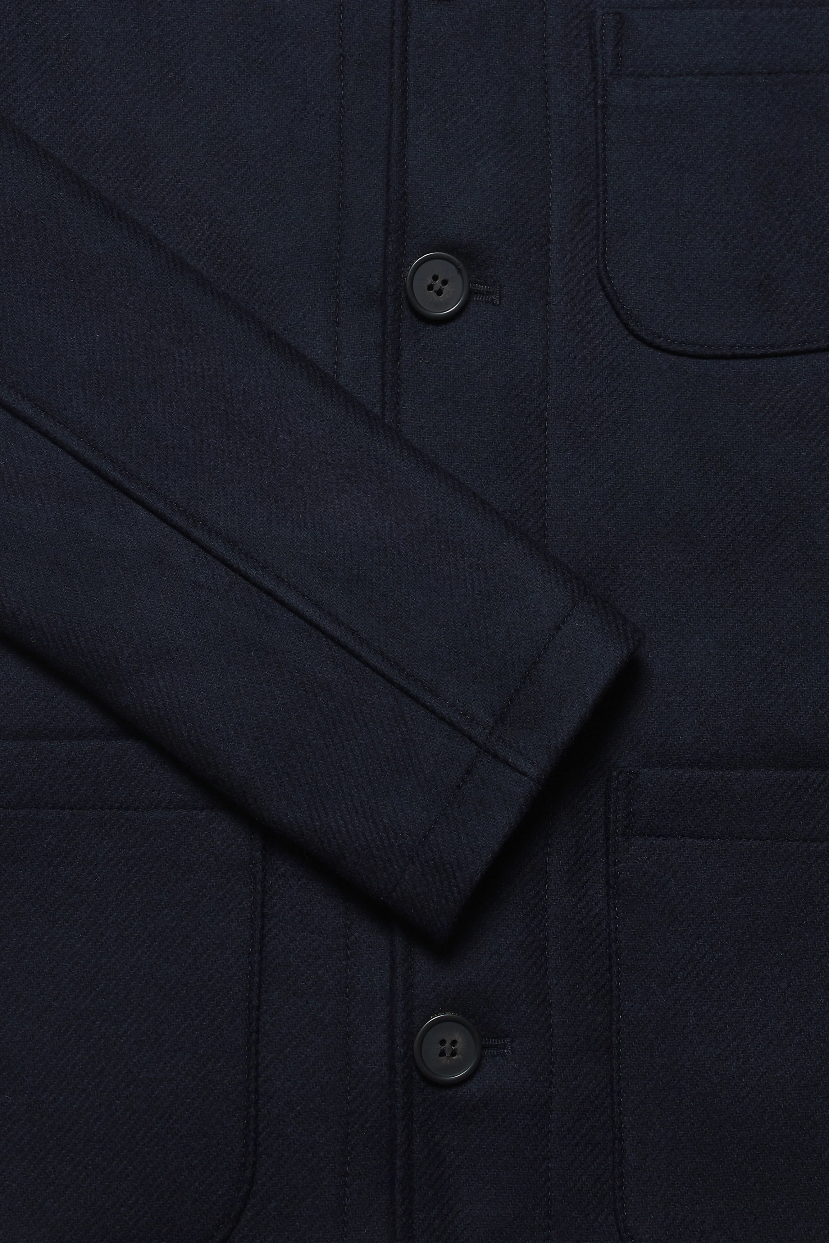 Chiltern Shacket Sleeve Lining - Birbo Twill Navy - Image 5