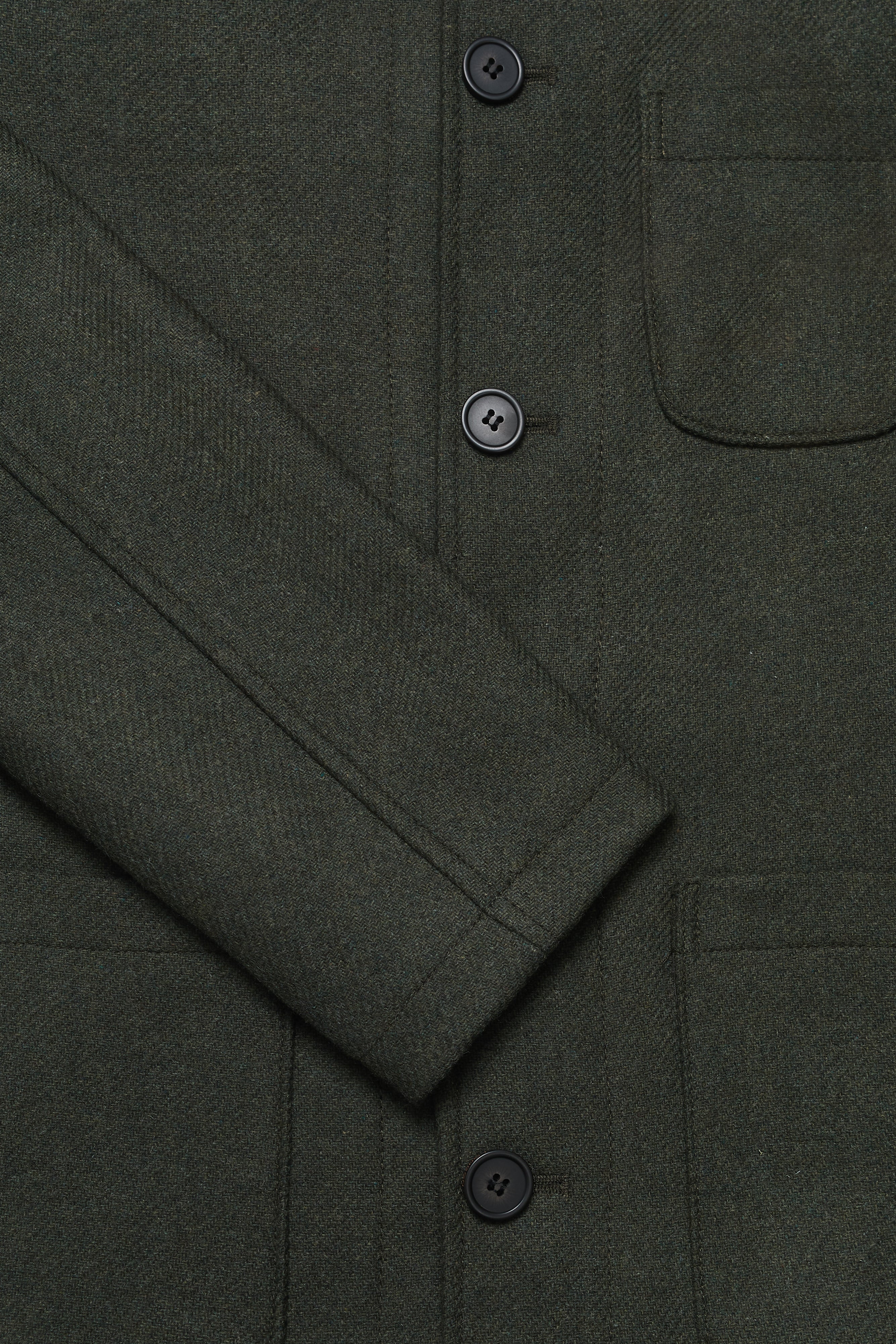 Chiltern Shacket Sleeve Lining - Birbo Twill Olive - Image 3