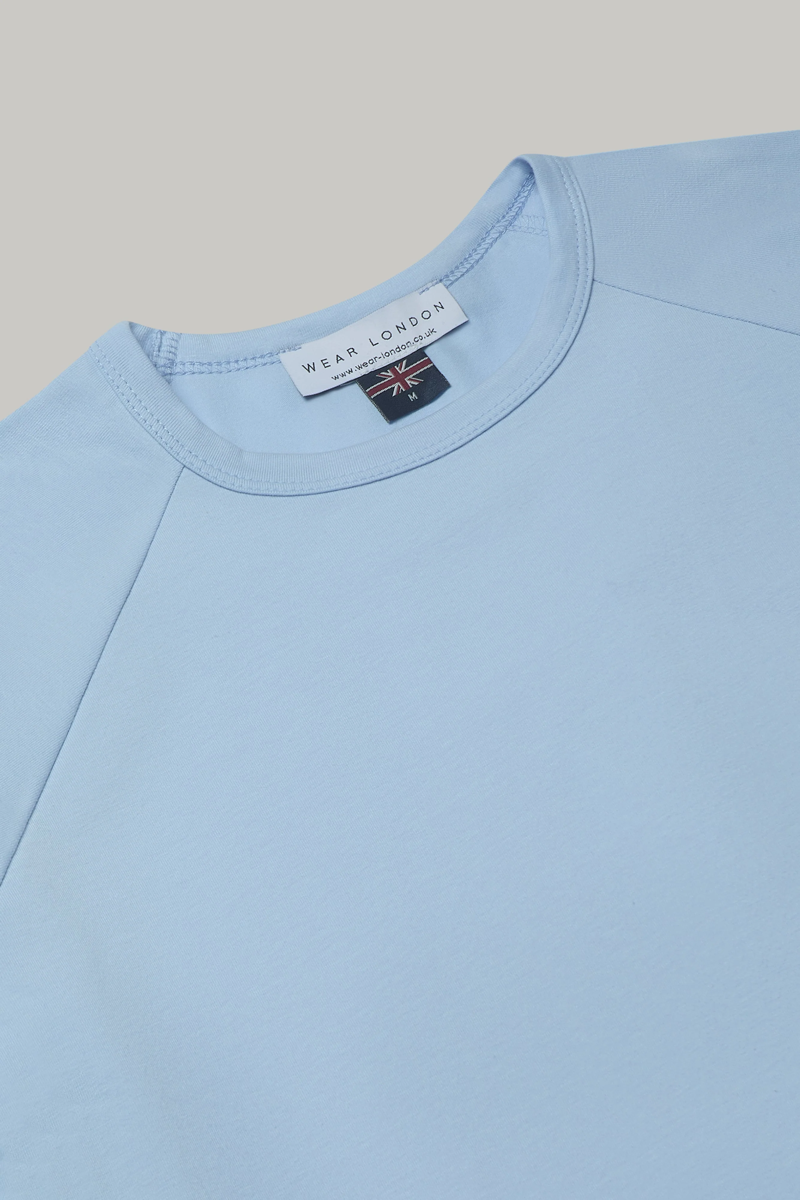 Hoxton Raglan Sleeve Fitted T-shirt - Sky Blue - Image 5