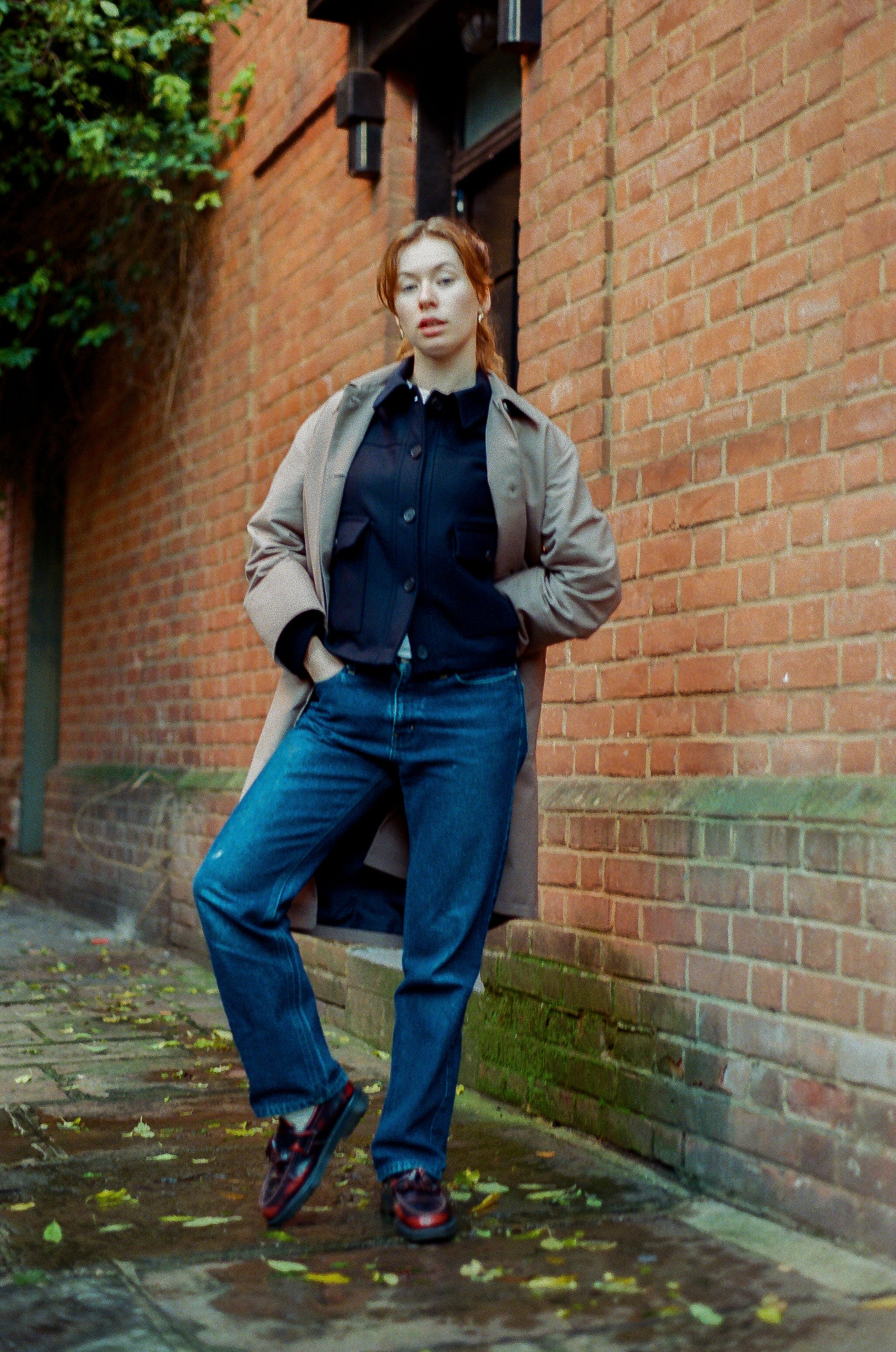 Mabel raincoat - Showerproof Cotton Champagne - Image 3