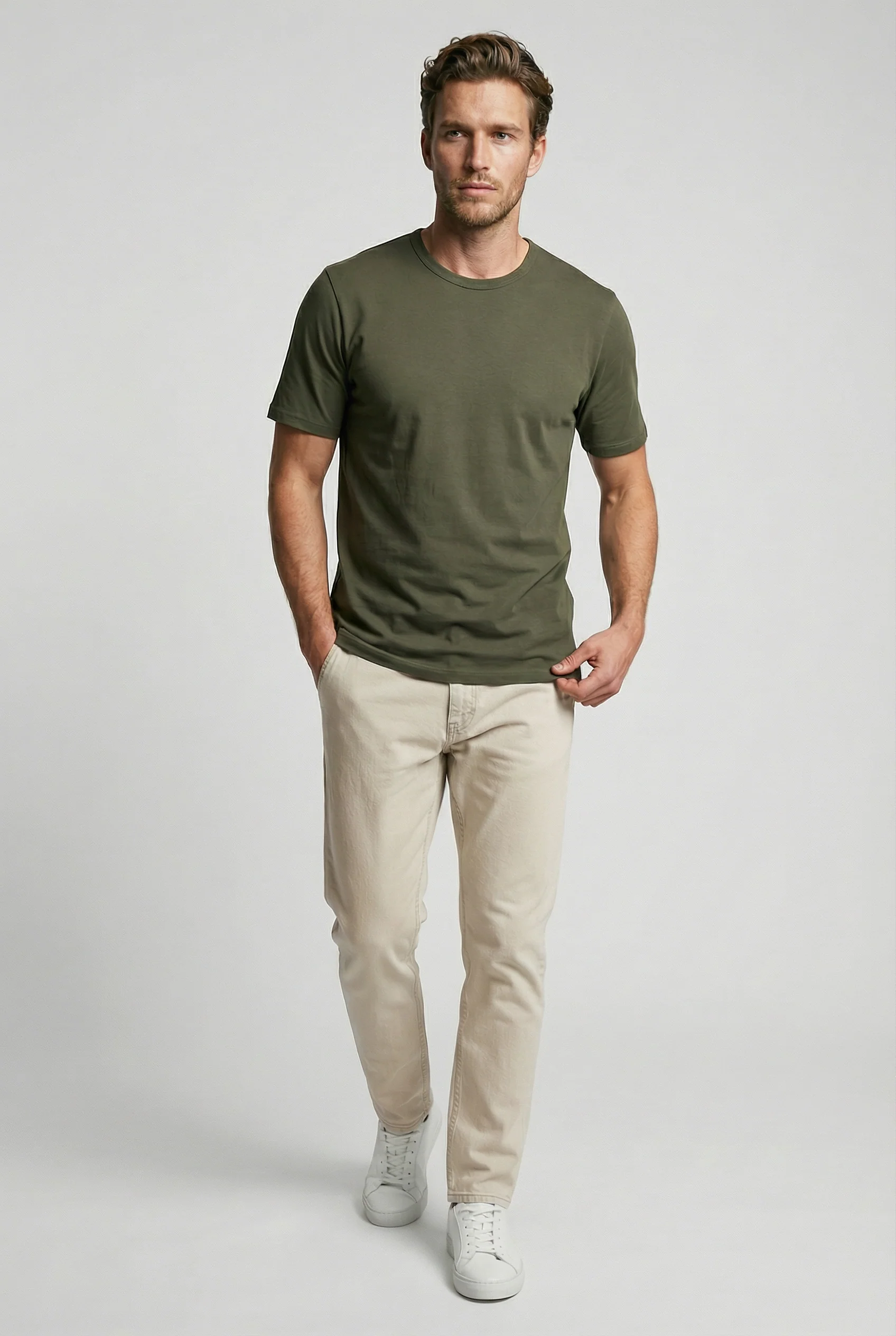 Trueman Regular Fit T-Shirt - Olive - Image 3