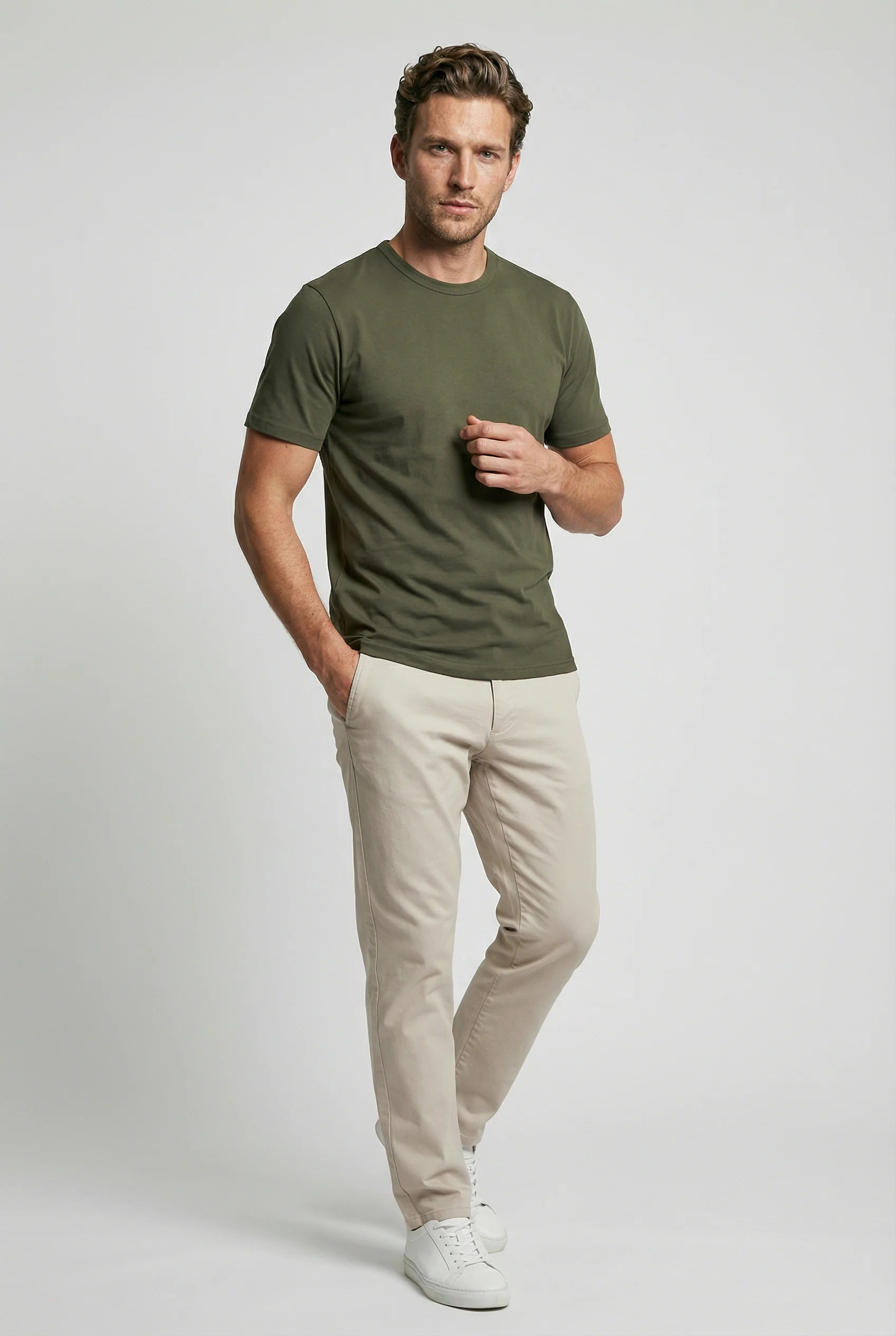Trueman Regular Fit T-Shirt - Olive - Image 4